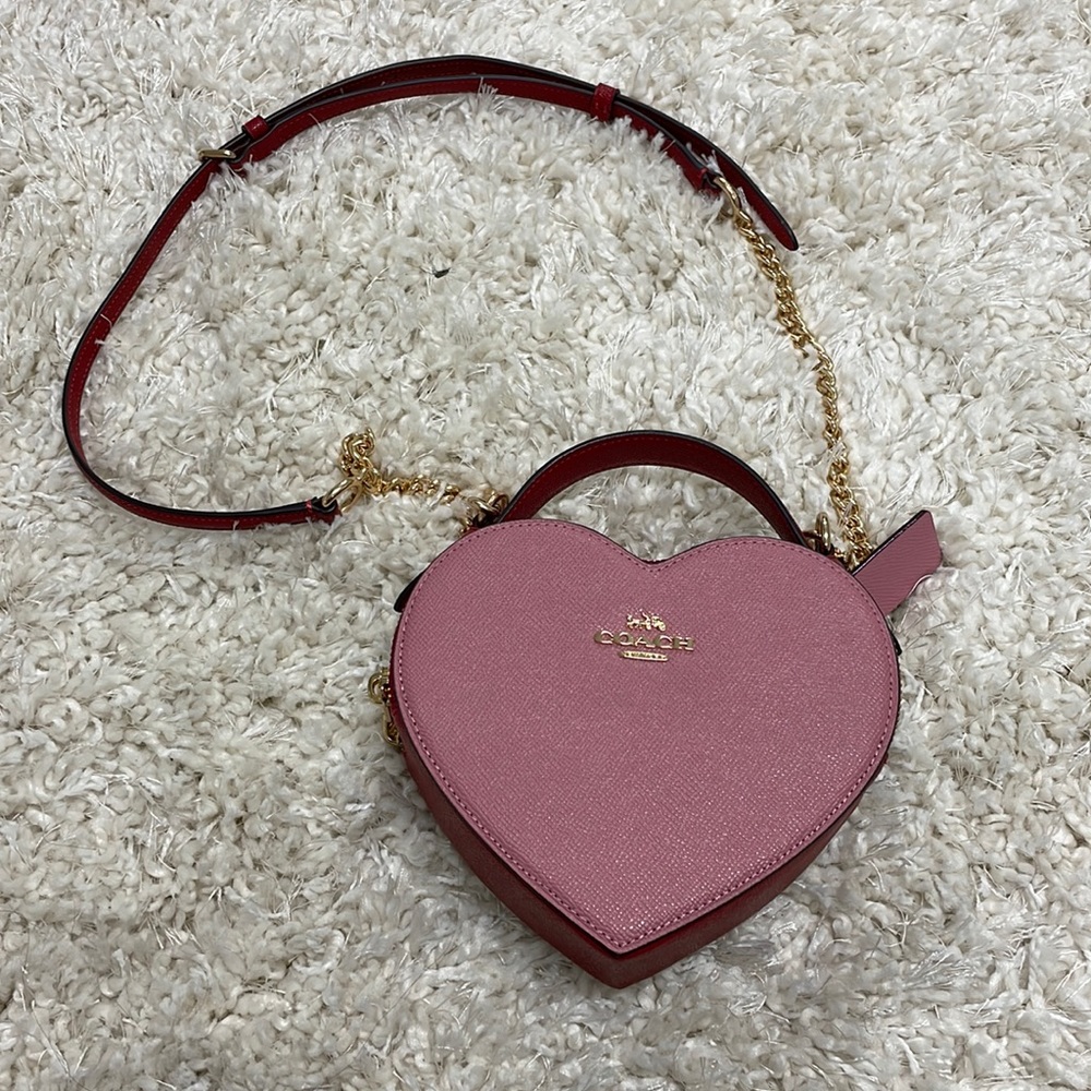 Pink Heart Coach Purse